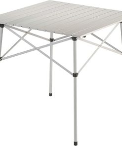 Coleman Outdoor Compact Folding Table Sturdy Aluminum Camping Table with Snap-Together Design Seats 4 & Carry Bag Included; Great for Camping Tailgating Grilling & More