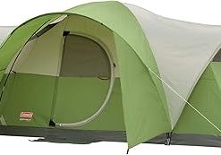 Coleman Montana 8P Family Tent with Waterproof Rainfly & Expandable Carry Bag Spacious Tent Fits 3 Queen Airbeds Sets Up in 15 Minutes