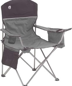 Coleman Camping Chair with 4 Can Cooler | Chair with Built in 4 Can Cooler, Grey/Black Outdoor Compact Folding Table, Sturdy Aluminum Camping Table with Snap-Together Design 2