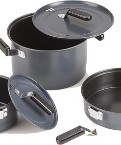 Coleman 6-Piece Steel Family Camping Cookware Set Includes Frying Pan Sauce Pan & Stock Pot Great for Camping Tailgating RVs & Outdoor Cooking 2