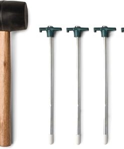 Coleman Premium Camping Tent Kit: Steel Tent Pegs, Rubber Mallet, Broom and Dustpan, Stake Puller, Includes Carry Bag 2