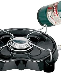 Coleman PowerPack 7,500 BTU Propane Camping Stove, Portable Adjustable Burner with Precise Temperature Control Fits 12-Inch Pan, Great for Camping, Hunting, Backpacking, Tailgating, & More
