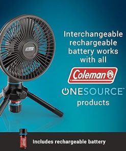 Coleman OneSource Rechargeable Outdoor Camping Gear: Camp Shower, Cordless Vacuum, Fan, Speaker, & Air Pump Options with Included Rechargeable Battery 2