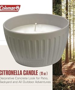 Coleman Outdoor Citronella Candle for Patio and Backyard Use, Ideal for Camping and Outside Relaxation, Up to 25 Hours Burn Time, Grey, 11oz 2