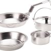 Coleman 6-Piece Steel Family Camping Cookware Set Includes Frying Pan Sauce Pan & Stock Pot Great for Camping Tailgating RVs & Outdoor Cooking 4