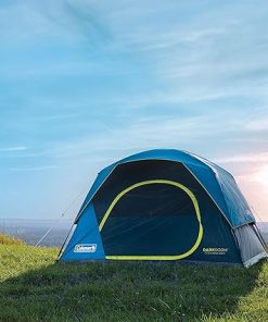 Coleman 4/6/8/10 Person Skydome Dark Room Tent with Rainfly, 5 Minute Setup, Blocks 90% of Sunlight, 20% More Headroom Than Traditional Tents 2
