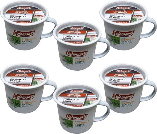 Coleman Repellents Tin Mug Outdoor Citronella Candle | Pine Scented Outdoor Camping Candle - Image 2