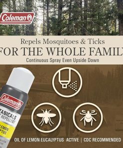 Coleman Lemon Eucalyptus Insect Repellent Spray for Mosquitoes and Ticks, DEET-Free Bug Protection for Up to 6 Hours, Continuous Spray for Skin, Clothes, and Gear 2