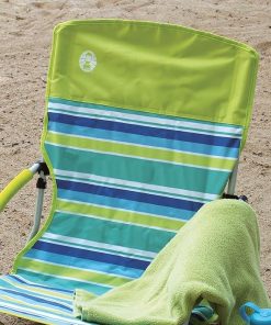 Coleman Utopia Breeze Beach Chair Lightweight Folding Beach Chair with Cup Holder & Carry Bag Portable Supports up to 250lbs 2
