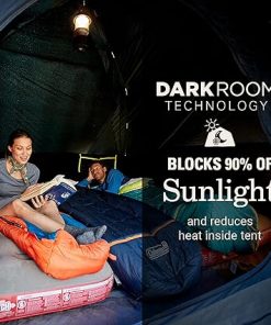 Coleman Skydome Camping Tent with Dark Room Technology and Screened Porch, Weatherproof 4/6 Person Tent Blocks 90% of Sunlight, Sets Up in 5 Minutes, and Includes Extra Storage/Sleeping Place 2