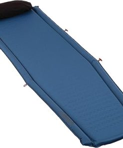 Coleman Silverton Self-Inflating Sleeping Pad, Lightweight Camping Pad with Pillow Storage Bag, Comfortable Sleeping Mat with Side Bumpers to Prevent Rolling Off and Easy Inflation
