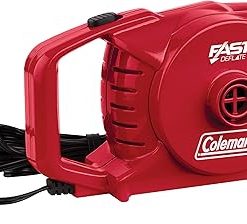 Coleman QuickPump Air Pump for Air Beds & Inflatables, Portable Air Pump with Fast Inflation or Deflation, Battery-Powered/Rechargeable/12-Volt/120-Volt Power Options 2