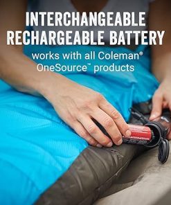 Coleman OneSource Heated Mummy Sleeping Bag and Rechargeable Battery, 4 Adjustable Heat Settings Lasts Up to 4 Hours, Sleeping Bag for Adults with Dual-Port Charging Dock and Included Battery 2