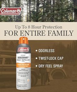 Coleman Insect Repellent Spray – SkinSmart Non-DEET Insect Repellent Spray, Protection Against Ticks, Mosquitoes, chiggers, gnats, Fleas and Flies, Ideal for Camping, Hiking, Outdoor Activities, 6oz 2
