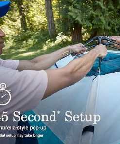 Coleman Camp Burst 4-Person Camping Tent, Umbrella-Style Pop-Up Tent with 45s Easy Setup, Dark Room Option Available, Tub Floor and Taped Seams Keep You Dry, 360° Views 2