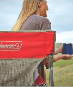 Coleman Outpost Breeze Folding Camp Chair with Cooling Mesh Back, Portable Outdoor Chair Supports up to 300lbs 2