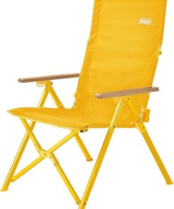 Coleman 2195980 Lei Chair, Yellow (Amazon Limited Color), 3 Levels, Reclining, Folding, High Back