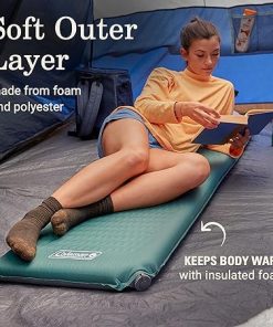 Coleman Silver Springs Self-Inflating Camping Sleep Pad​ Lightweight Camp Pad with Insulated Foam and Durable Coating Comfortable Sleeping Pad with Easy Inflation 2