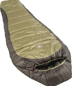 Coleman North Rim 0°F Big & Tall Sleeping Bag, Cold-Weather Mummy Sleep Sack with No-Snag Zipper & Adjustable Hood for Warmth & Ventilation