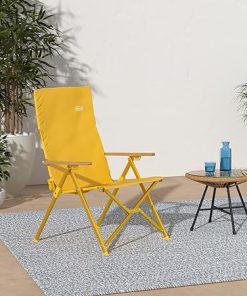 Coleman 2195980 Lei Chair, Yellow (Amazon Limited Color), 3 Levels, Reclining, Folding, High Back 2