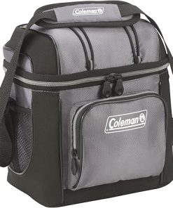 Coleman 9-Can Soft Cooler Lunchbox with Removable Liner, Leakproof Portable Cooler with Storage Pockets & Adjustable Strap, Great for Camping, Tailgating, Parties, Sports, Concerts, Lunches & More