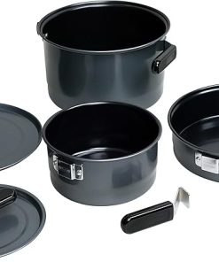 Coleman 6-Piece Steel Family Camping Cookware Set Includes Frying Pan Sauce Pan & Stock Pot Great for Camping Tailgating RVs & Outdoor Cooking