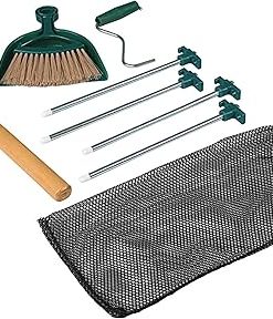 Coleman Premium Camping Tent Kit: Steel Tent Pegs, Rubber Mallet, Broom and Dustpan, Stake Puller, Includes Carry Bag