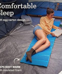 Coleman River Rest Lightweight Folding Foam Camping Sleeping Pad, 73 x 23 x 0.6 Inches, Comfortable Egg Carton Design, Insulated for Extra Warmth 2