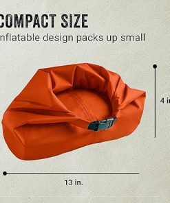 Coleman Kompact Inflatable Camp Sleeping Pad with Built-in Air Valve and Included Carry Bag, No Pump Needed, Textured Grip Bottom Keeps Pad in Place, Premium/Basic 2