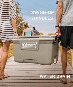 Coleman Classic Series Insulated Portable Cooler, Leak-Resistant Outdoor Hard Cooler Keeps Ice up to 5 Days, 52/70/120/150 Quart 2