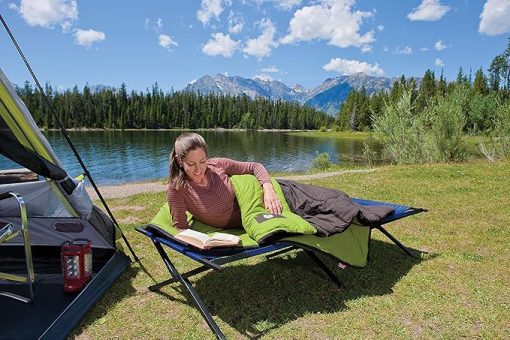 Coleman Duck Harbor Cool-Weather Sleeping Bag, Cotton Flannel Adult Sleeping Bag for 30°F/50°F Nights, Includes Ventilation, No-Snag Zipper, & Packing System; Fits Adults up to 5ft 11in - Image 2