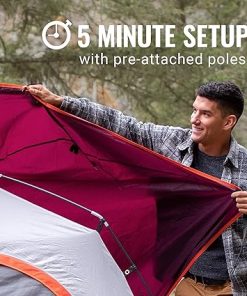 Coleman Skydome Series Camping Tent Weatherproof Tent Includes Pre-Attached Poles Rainfly Carry Bag and Unique Pattern Sets up in 5 Minutes 2