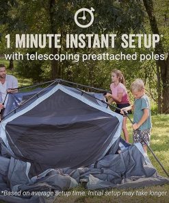 Coleman Skylodge 10-Person Camping Tent with Instant Setup and Screened Porch, Weatherproof Family Tent with Pre-Attached Poles, Screened-in Porch, and Rainfly; Sets Up in About 1 Minute 2