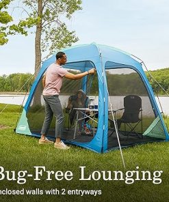 Coleman Skyshade Screen Dome Canopy Tent, 8×8/10x10ft Portable Screen Shelter with Easy Setup for Bug-Free Lounging, Great for Beach, Yard, Picnic, Park, Camping, & More 2