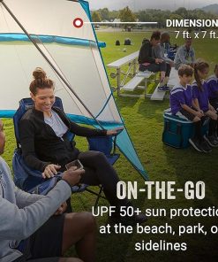 Coleman Backpack Sun Shelter, Portable 7x7ft Canopy Tent with Easy Setup, Lightweight Shade Tent for Beach, Park, Sidelines, & More, Backpack Carry Bag 2