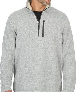 Coleman Men's Lightweight 1/4 Zip Sweater Fleece with Sherpa Collar - Comfortable Quarter Zip Design for Everyday Wear